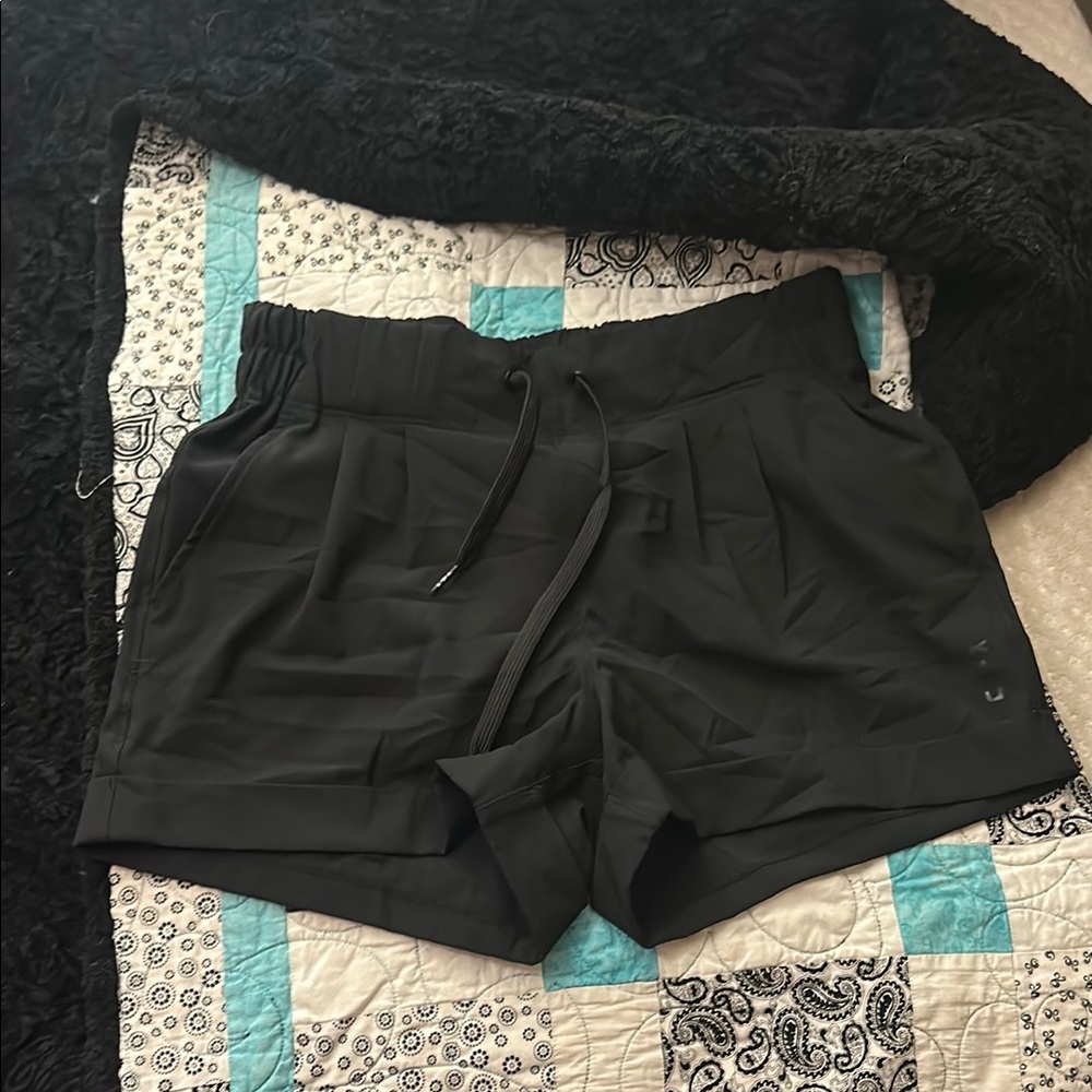 Kavu Black Athletic Shorts with Relaxed Fit and Textured Material